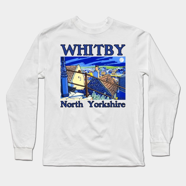 WHITBY, NORTH YORKSHIRE Long Sleeve T-Shirt by Armadillo Hat